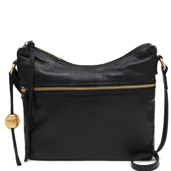 margot Handbags - Margot New York Mary Scoop Double Zipper in Black